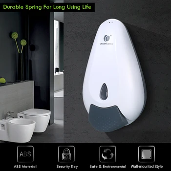 

Wall-mounted Single-Bottle Manual Soap Dispenser Shampoo Handwash Bottle Lock Design for Home Kitchen Shopping Mall Washroom