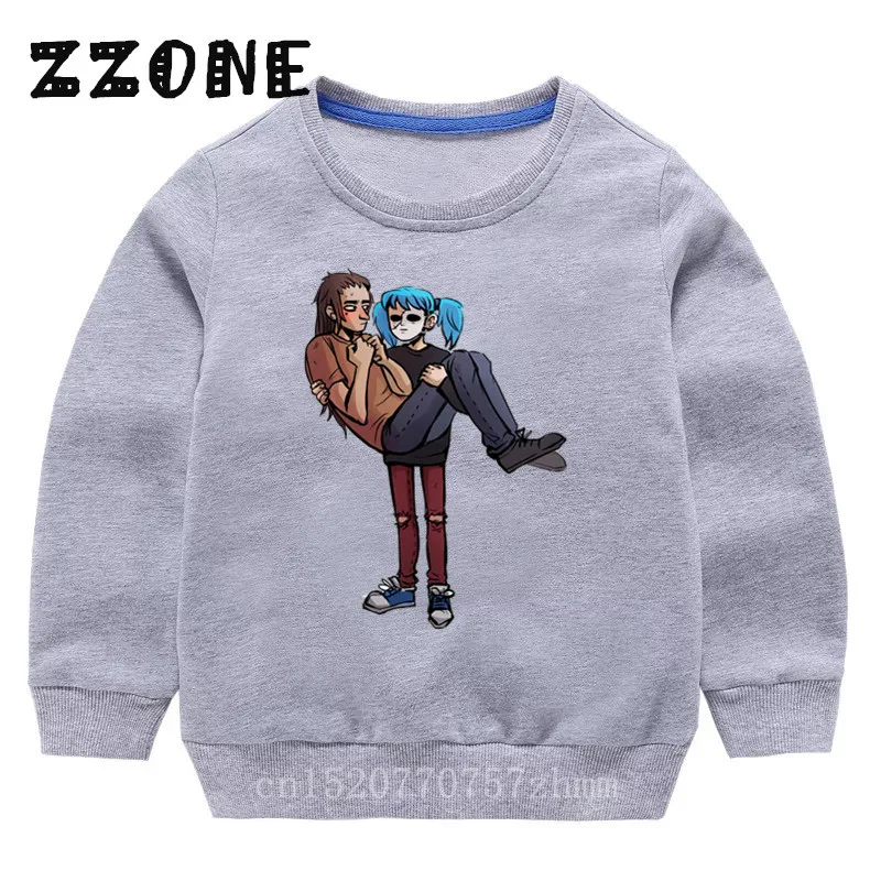 5275O-Gray Детские толстовки, Веселая детская игра, толстовки с рисунком Салли, детский хлопковый пуловер, топы для девочек и мальчиков, осенняя одежда, KYT5275 - Цвет: 5275O-Gray