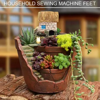 

Creative Plants Pot with City of Sky Flowerpot Combination Resin Succulent Plant Pot Flower Basket Planter Pot