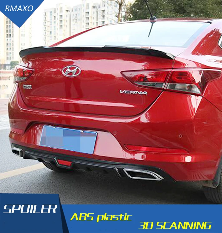 Спойлер для Hyundai VERNA Accent 2017-2018 спойлер с отделкой из АБС-пластика цвет заднего