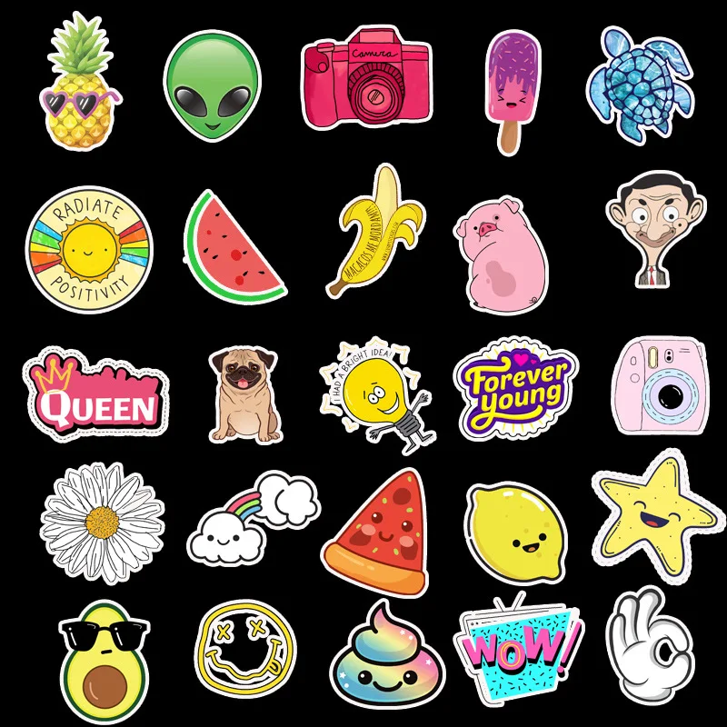 50PCS Small Fresh Cute Suitcase Stickers Super Waterproof Graffiti Suitcase Stickers 50PCS Small Fresh Cute Suitcase Stickers Super Waterproof Graffiti Suitcase Stickers
