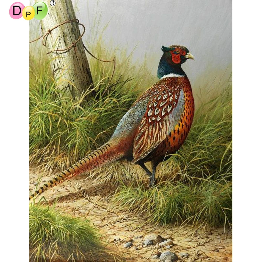 DPF алмазная живопись вышивка крестиком фазан Алмазная Вышивка ремесла мозаика