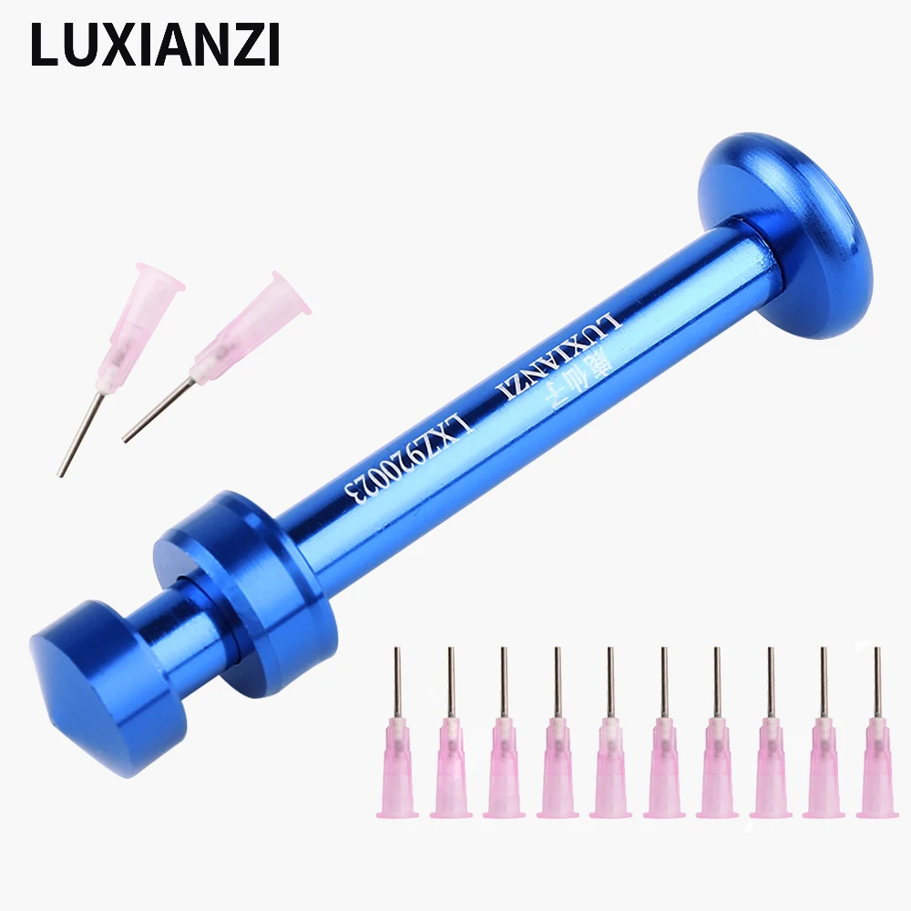 LUXIANZI Aluminum Alloy Push Rod Welding Flux Needle syringe Type General booster For household metal Solder Paste green Oil | Инструменты