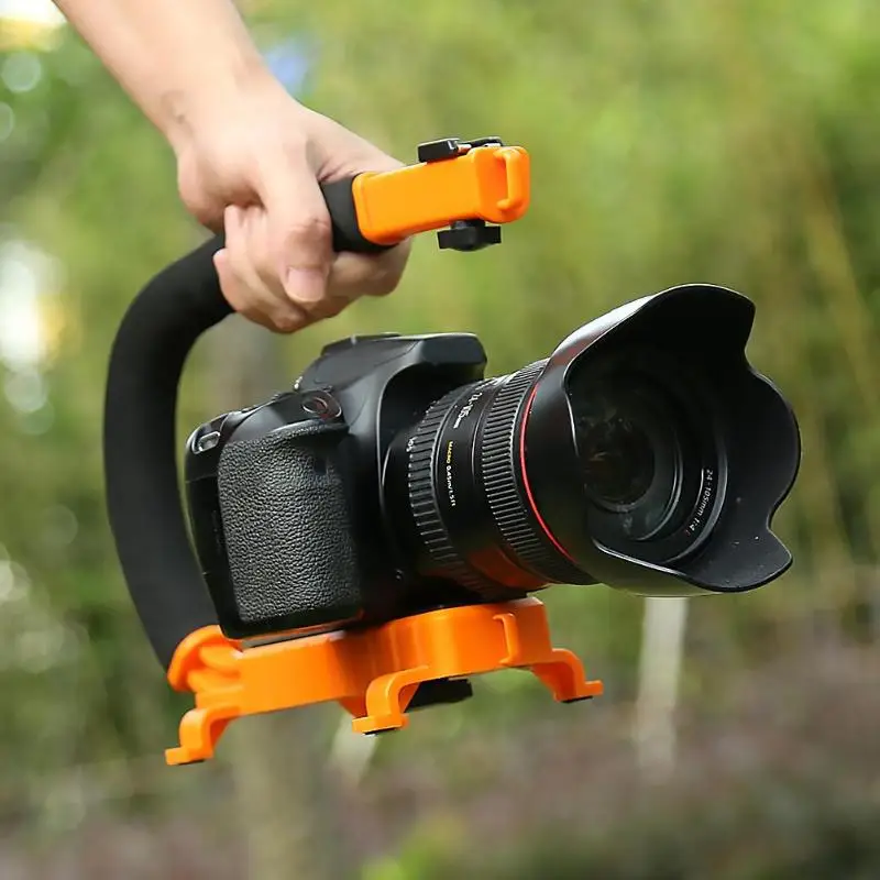 C образный держатель ручка Видео Ручной Стабилизатор U-Grip рукоятка стабилизирующая видеокамера Ручной Стабилизатор с горячий башмак