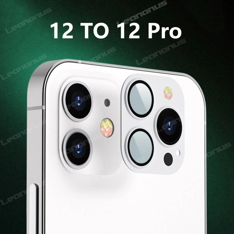 For iPhone X XS MAX 12 Change to Pro Lens Metal Tempered Glass Camera Film 11 i12 | Мобильные телефоны и аксессуары