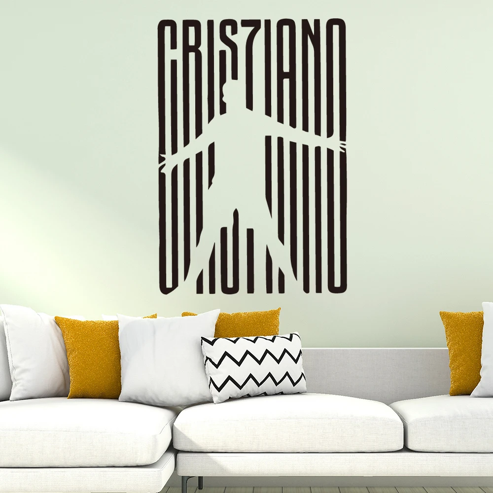 Горячая чехлы с изображением Роналдо и Футбол CR7 Wall Art Наклейки Декор виниловые