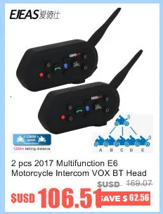 EJEAS TTS велосипедный Bluetooth домофон мотоциклетный шлем гарнитура 4 всадника мото Переговорная система связи с FM