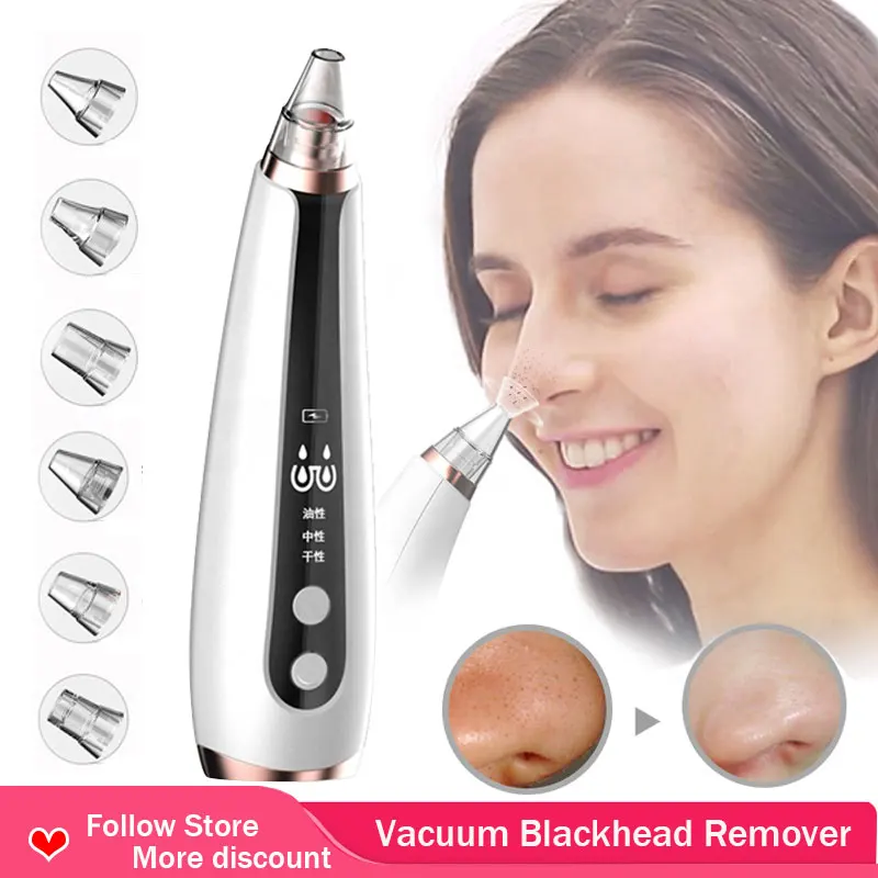 

Nose Face Blackhead Remover Electric Pore Cleaner Vacuum Facial Cleaner Deep Cleansing Acne Pimple Removal Skin Care Beauty Tool