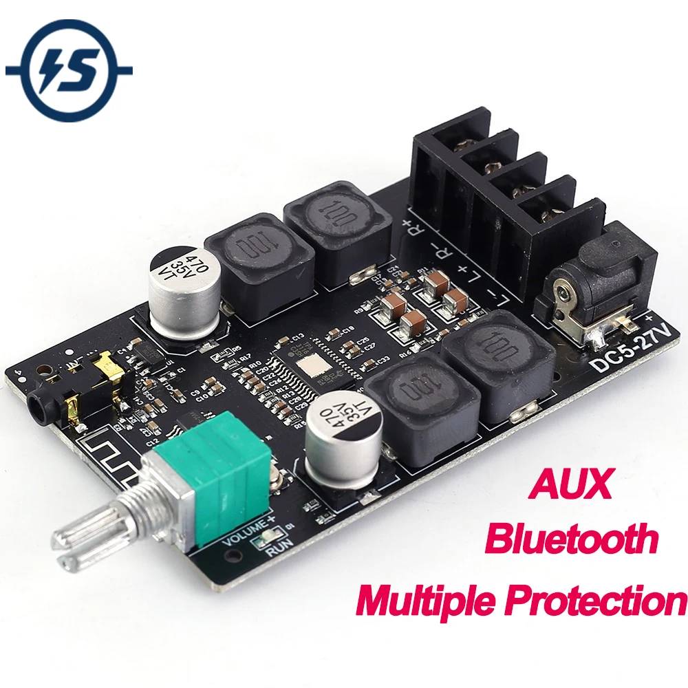 Bluetooth аудио стерео модуль BLE5.0 цифровой усилитель модуль ручка Регулируемый переключатель громкости 50 Вт/50 Вт+ 50 Вт с Чехол