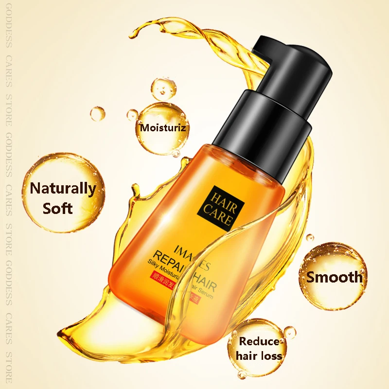 Keratin Hair Oil Argan Serum Care Mask Treatment Repair Dry Curly Hairs Growth Straightener 70ML Straightening Natural Vitamin D