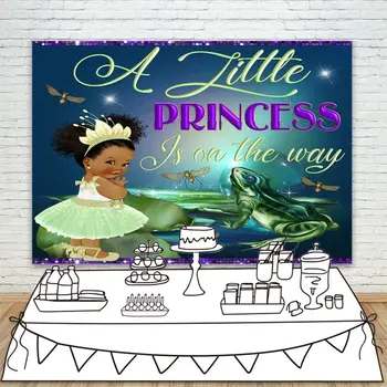 

Vinyl Princess and The Frog Backdrops for Photography 7x5 African Princess Backdrop Happy Birthday Baby Shower Background Banner