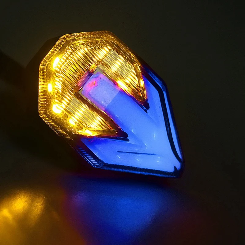 New-12V Motorcycle Arrow-Shape Led Flashing Turn Signal Lights Motorbike Indicators Blinker Lamp Universal For Honda Kawasaki Bm