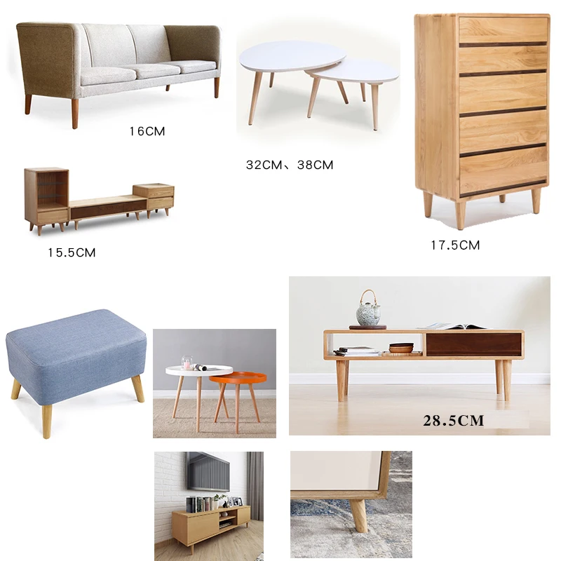 4 шт натуральные деревянные ножки для мебели Замена Универсальный прикроватный