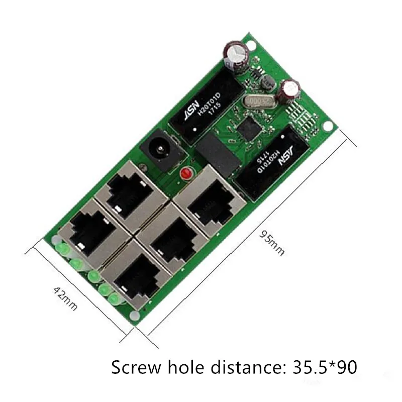 5pin ethernet переключатель плат для модуль 10/100 Мбит/с Переключатель PCBA платы Материнская плата OEM ethernet-коммутатор 5-разъемное зарядное usb-устройство для локальных сетей - Цвет: 5-port 2