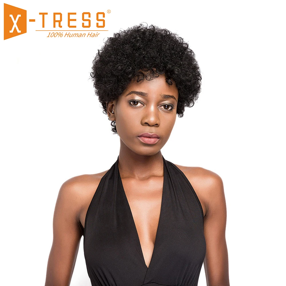 Afro Kudryavyj 6 Dyujmov Korotkij Bob Pariki Dlya Zhenshin X Tress Naturalnyj Chernyj Cvet Afrikanskaya Pricheska Brazilskie Ne Remi Chelovecheskie Vo B Enquesta Me