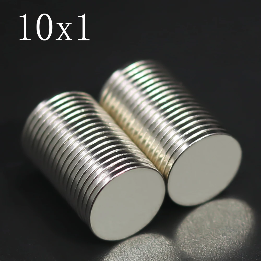 Неодимовый магнит 10x1 10 мм x 1 N35 NdFeB Круглый супермощный постоянный imanes Disc 20/50/100/200/500