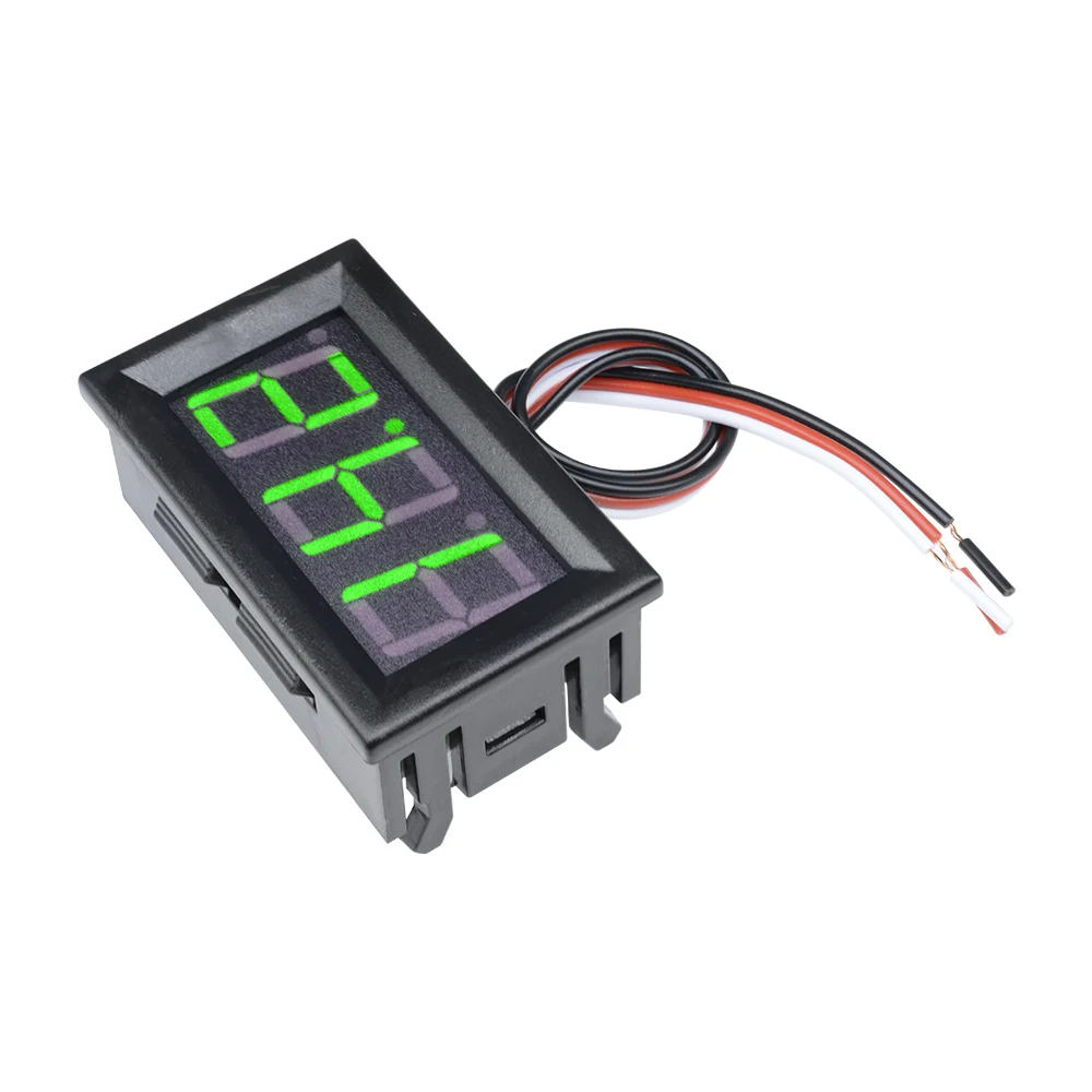 미니 디지털 전압계 전압 패널 미터, DC 0V-30V, 6V, 12V, 24V, 전기 오토바이 자동차, 0.56 인치