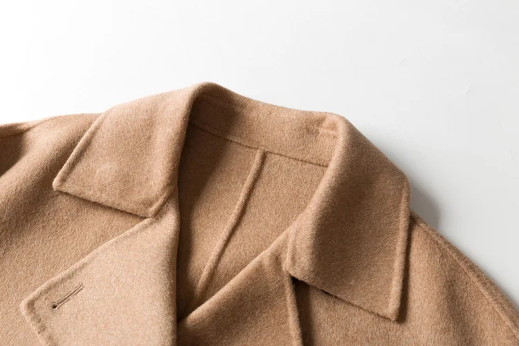 Casual Fashion Korean Cashmere Coat Commute Frosty Style Oversized Coat Double-breasted Loose Thicken New Winter Wool Coat