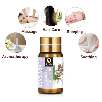 

Pyrrla 5ml Clary Sage Pure Essential Oils Hair Care Relieve Stress For Aromatherapy Humidifier Massage Myrrh Jasmine Aroma Oil