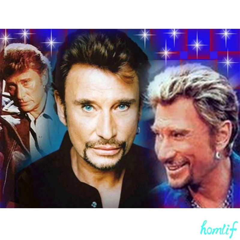 

diy 5d diamond embroidery Johnny hallyday Home Decoration 3d diamond Painting Full square Mosaic Needlework Gift
