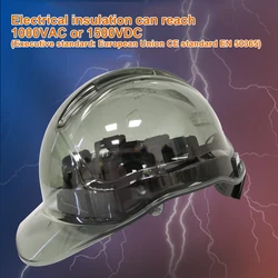 Portwest – casque de sécurité à cliquet translucide PV64, CE, isolation électrique, Construction, Protection de tête UV Anti écrasement 
