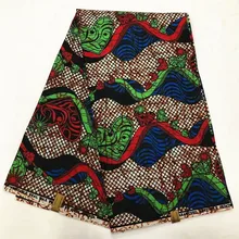 Последние Высокое качество полиэстер воск ткань Африканская вощеная ткань принтом 6 ярдов Анкара восковая печать ткань