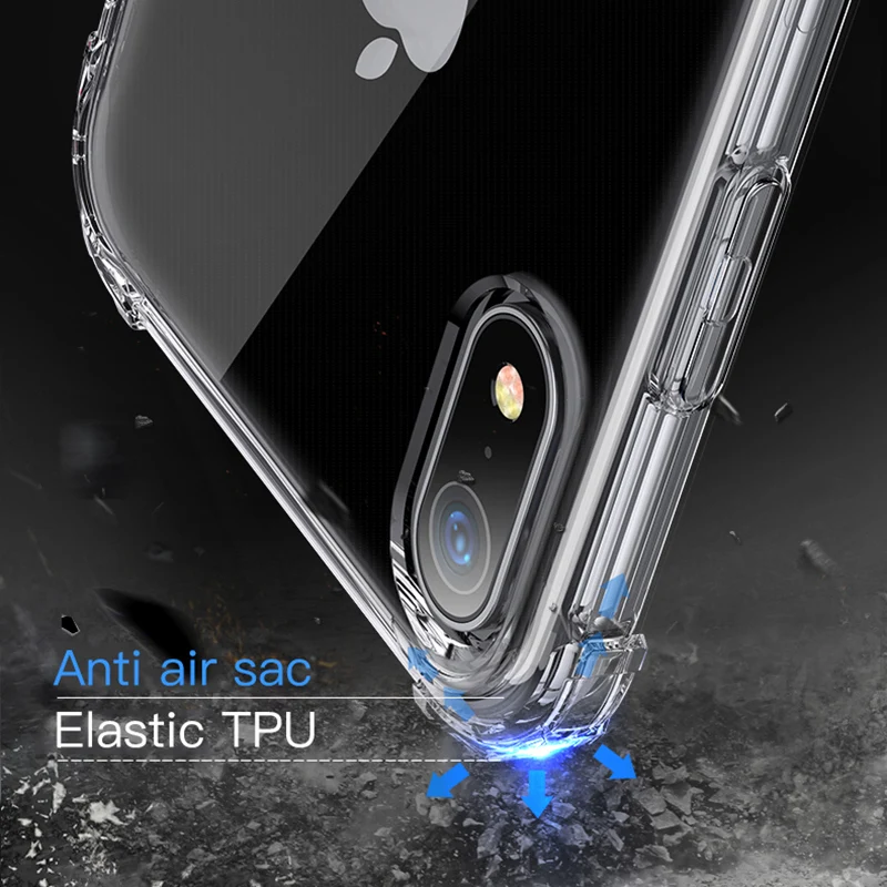 Shockproof Phone Case For Samsung Galaxy Note 5 9 8 S9 S8 S10 Plus S10E Air Bag Soft TPU Clear Cover For Samsung A6 A8 A7