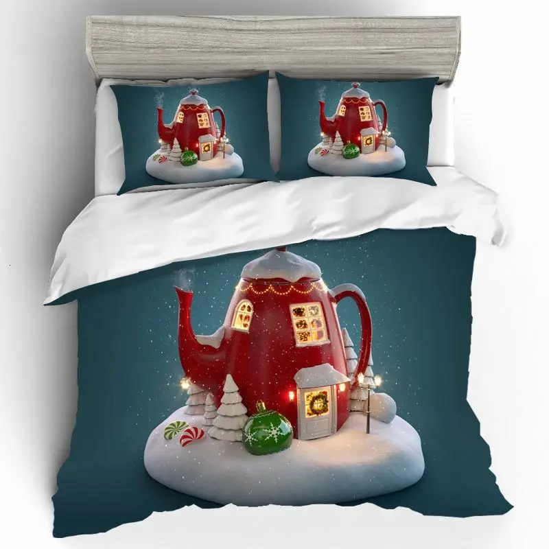 

Bedding Set High Christmas Cartoon Qualified Luxury Duvets And Linen 3D Nightmare Before Christmas Home Textiles Bedding Set