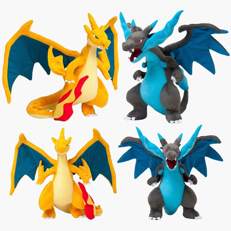 

Takara Tomy Pokemon Animal Dinosaur Toy XY Charizard Plush Million MAGE Evolution Yellow Blue Doll Kids Present