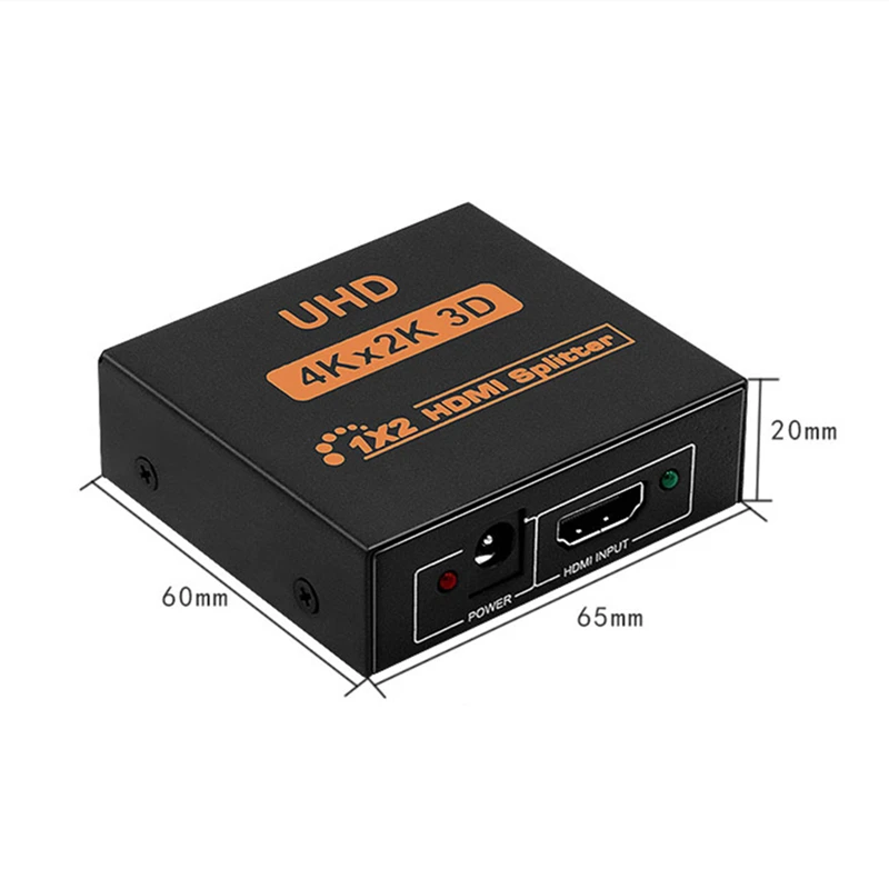 Переключатель Trumsoon HDMI сплиттер 1x2 адаптер 4K 1080p коммутатор 1 в 2 выхода для ТВ