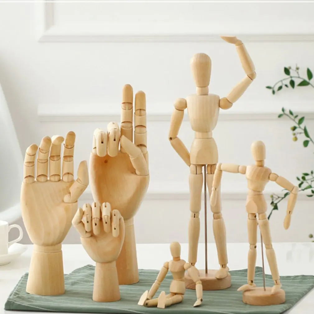 Искусственный деревянный мужской манекен с подвижными конечностями Bjd искусство