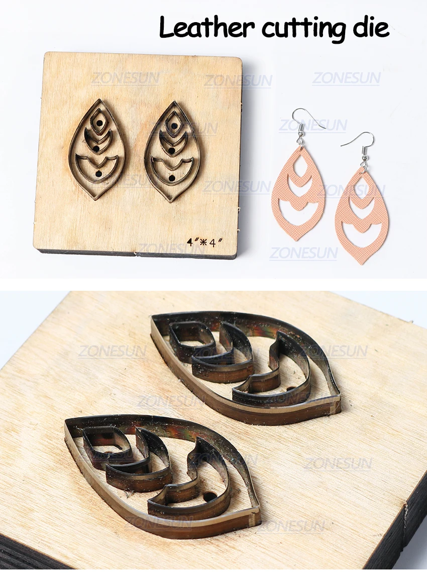 ZONESUN H9 DIY Custom Cutter кожаные серьги для резки высечки кожи серьги для стального правила высечки машины пресс-инструменты