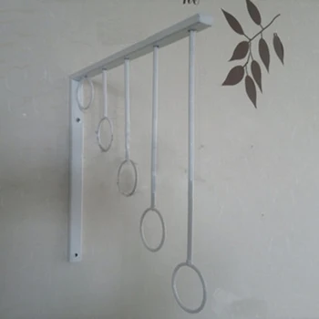 

Iron 5 Hook Wall Mounted Clothing Hanger For Garment Scarf Handbag Shop Display