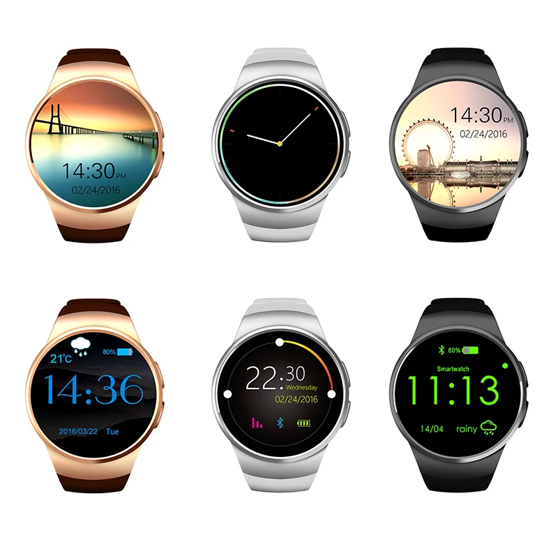 

KingWear KW18 Round Dial Smart Watch Phone Heart Rate Sleep Monitor Waterproof Pedometer Sedentary Reminder Fashion Smartwatch