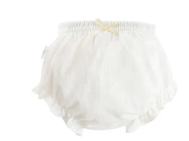 Детское нижнее белье из хлопка, трусики милые кружевные подштанники, подарки для девочек одежда для малышей Модная детская одежда с цветным бантом - Цвет: 1 White