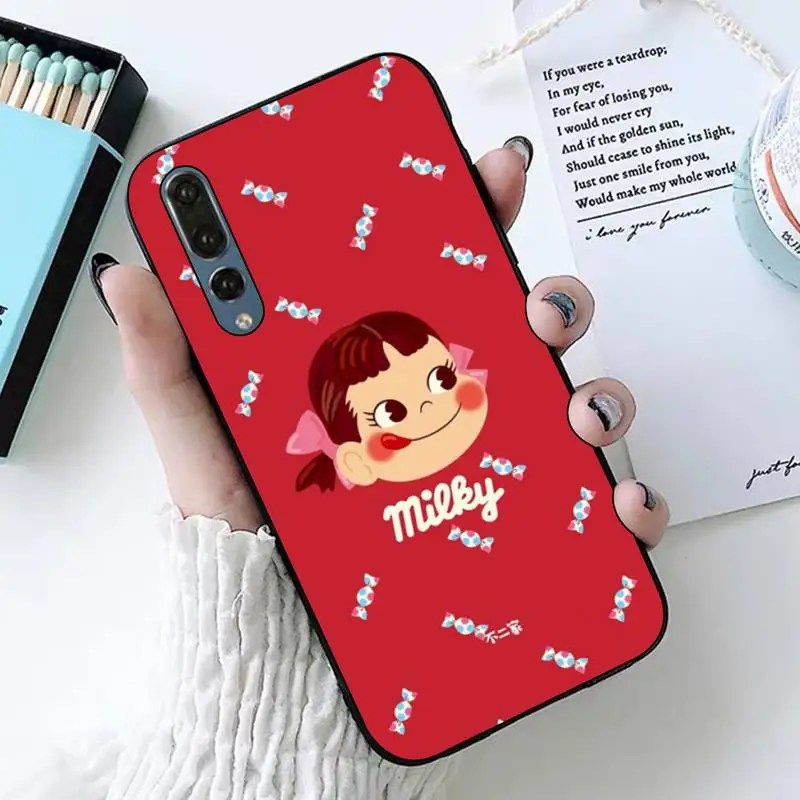 Чехол для телефона из ТПУ Fujiya Milky Peko chan черный мягкий чехол huawei P8 P9 p10 p20 P30 P40 pro lite