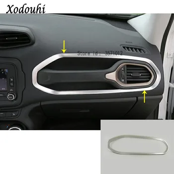 

For Jeep Renegade 2016 2017 2018 2019 2020 Car Inner Garnish Trim Stainless Steel Front Up Air Conditioning Outlet Vent Frame