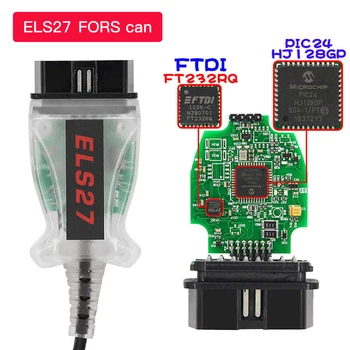 

Latest V2.3.8 ELS27 Test Cable For Scan PCB PIC24HJ128GP+FTDI Mircochip Works ELM327&J2534 Pss-Thru For Ford Mazda