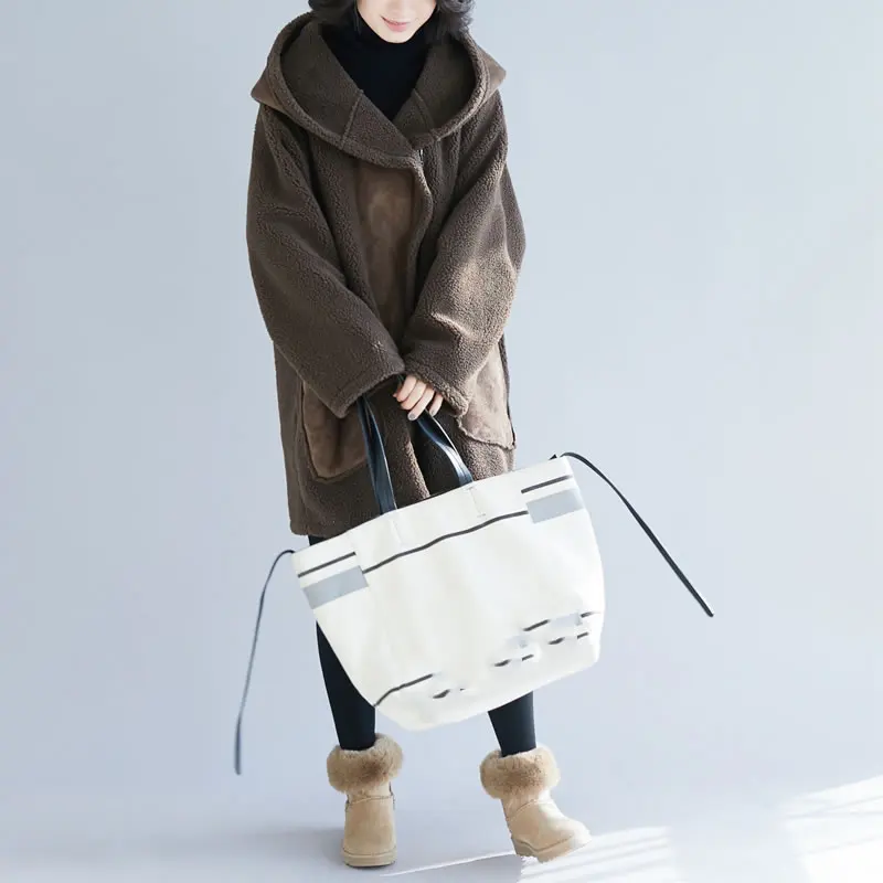 XITAO Plus Size Jacket Women Full Sleeve Elegant Wide Waist Single Breast Pocket Winter Small Fresh Minority Coat XJ2617