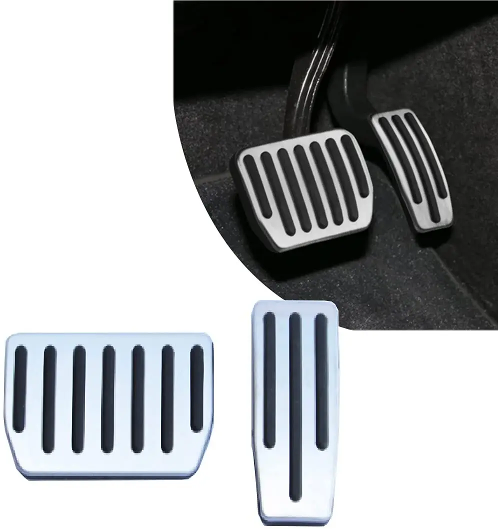 Aluminum alloy Foot Pedal Accelerator Gas Fuel Brake Pedal Rest Cover Car Styling For Tesla Model X Model S Accessories