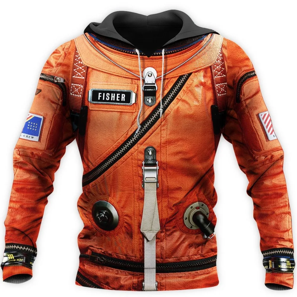 

New spacesuit 3D AOP men's Hoodie street wear Pullover clothing Unisex casual jacket sportswear