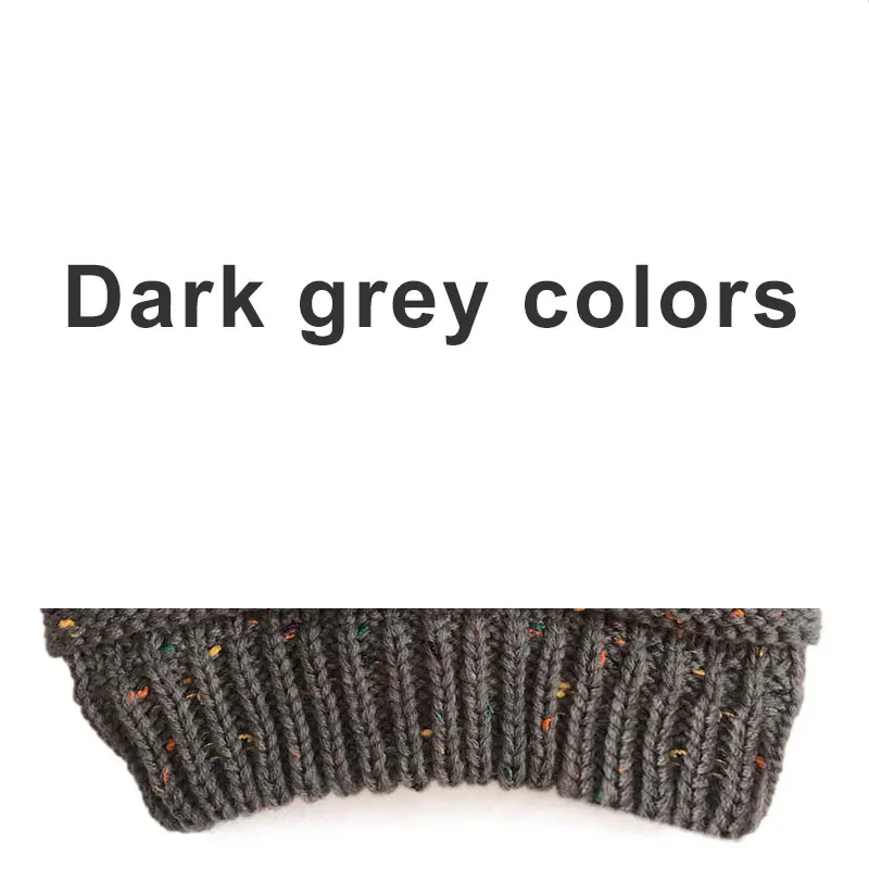 Dark grey colors Зимняя брендовая теплая шапка «конский хвост», женская шапка, мягкие вязаные зимние шапки бини для женщин, теплая шапка-булочка, зимняя шапка с биркой - Цвет: Dark grey colors