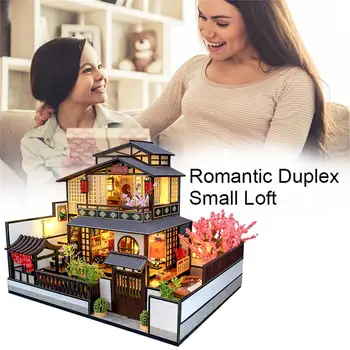 

Japanese Style DIY Miniature House Handmade House Model Innovative Birthday Gift Villa Model