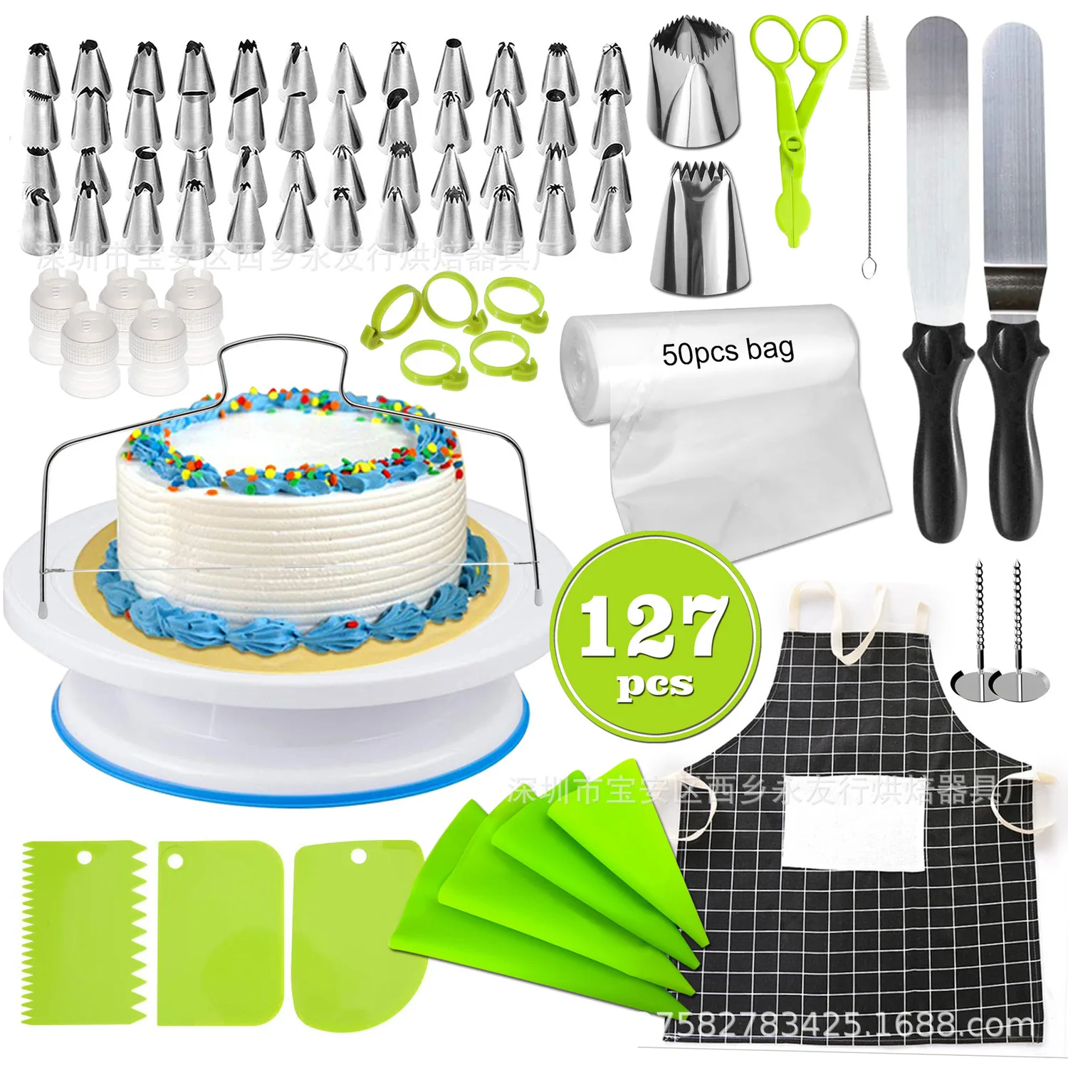 

127pcs. Cake Decoration Nozzle Tool Baking Table Appliance Cream Injector Suit