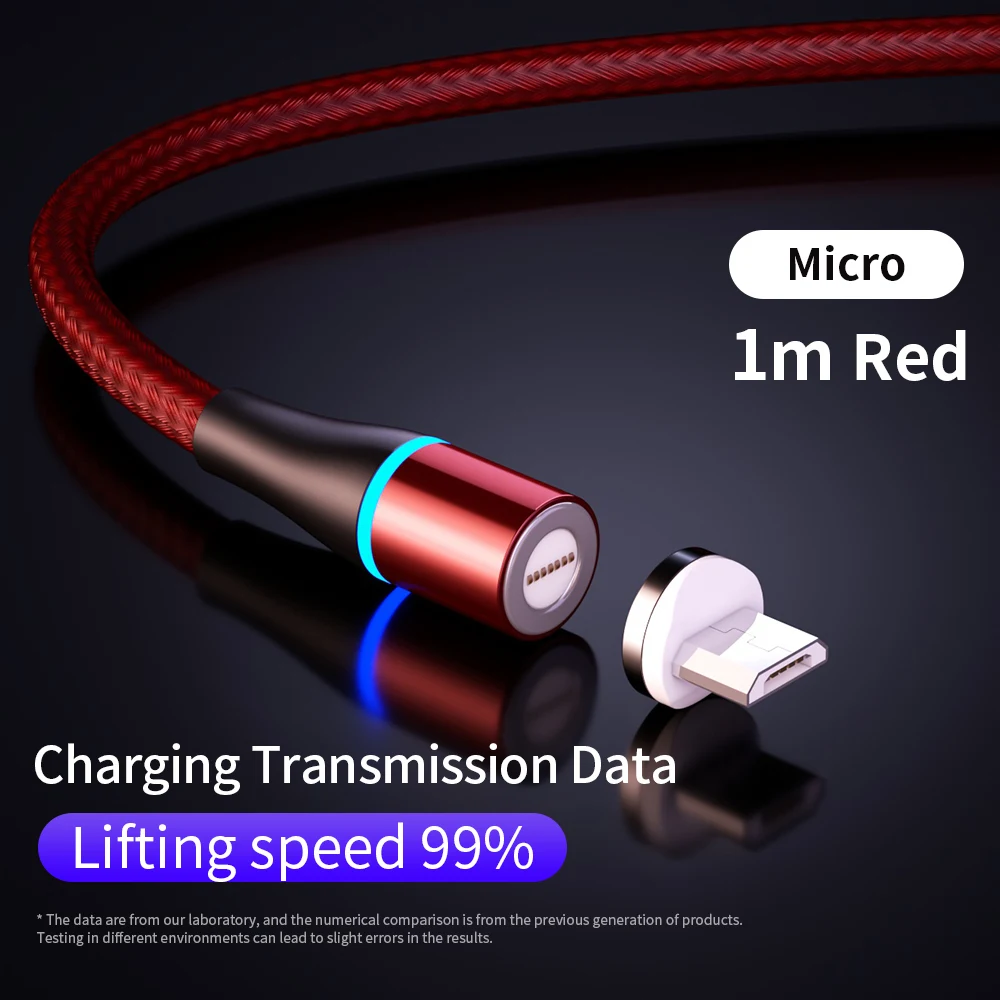 TEAEGG Магнитный Micro USB кабель 3 в 1 провод для быстрого заряда Магнитный кабель Micro usb type C iphone зарядное устройство Шнур - Цвет: 1RM