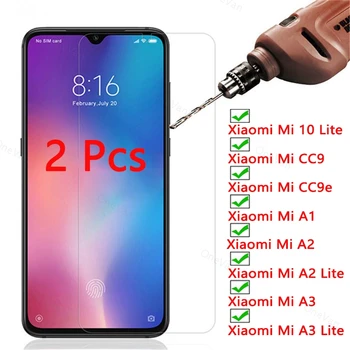 Перейти на Алиэкспресс и купить 2 шт твердое стекло протектор экрана для Xiaomi Mi A3 A2 Lite A1 закаленное стекло для Xiaomi Mi 10 Lite CC9e CC9 прозрачное стекло