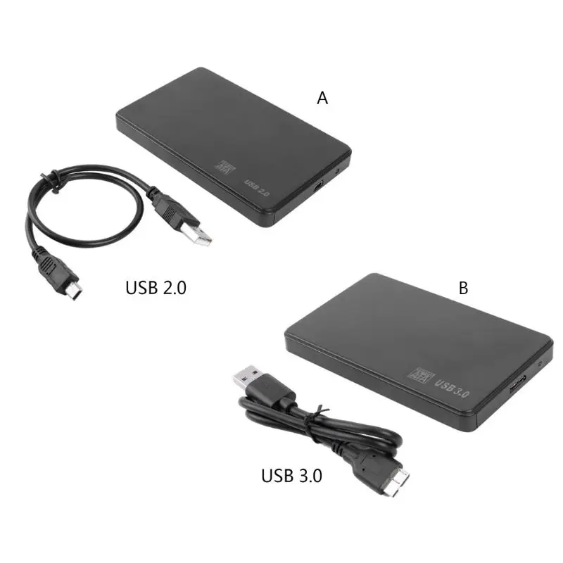 

2.5 Inch HDD SSD Case Sata to USB 3.0/2.0 Hard Drive Box Enclosure Adapter 3XUE