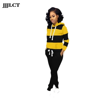 

Leisure Suit New Fashion 2019 European and American Temperament Popular Personality Contrast Color Stitching Two-piece Pullover
