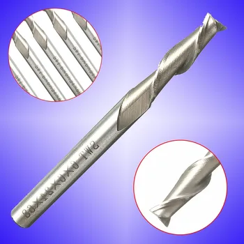 

1Pc 6mm Shank HSS Wood Cutter CNC Router Bits 2 Flutes Spiral End Mills Double Flute Milling Cutter Spiral PVC Cutter