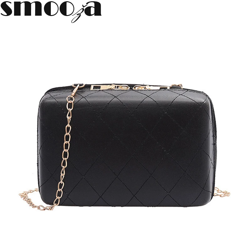 

SMOOZA Fashion Chain Crossbody PU Leather Women Bags High Quality Handbags Designer Shoulder Bag Small Messenger Bags